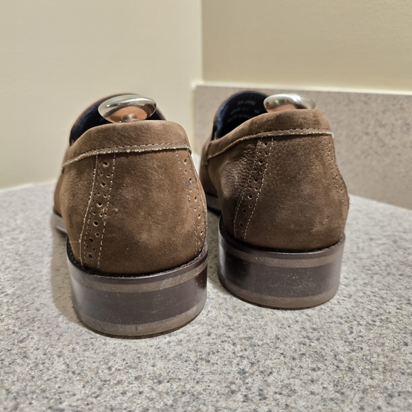 Johnston & Murphy 20-4932 Brown Suede Penny Loafers - Picture 5 of 8